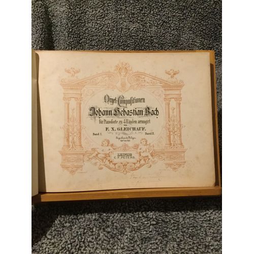 Bach Oeuvre Orgue Transcription Piano 4 Mains Gleichauf Éditions Peters 2 Vol.