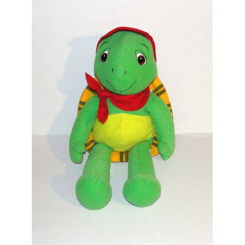 Peluche Franklin 42 Cm Clementoni Nelvana Doudou Franklin La Tortue Foulard Rouge