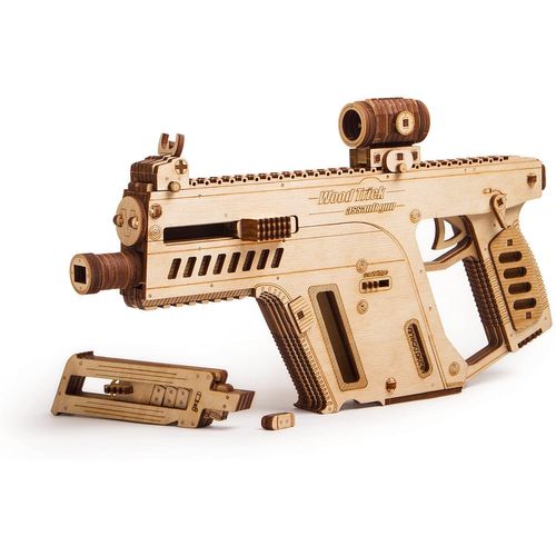 Wood Trick - Puzzle Mécanique En Bois - Puzzle 3d - Pistolet D'assaut Usg - 2-Wood Trick