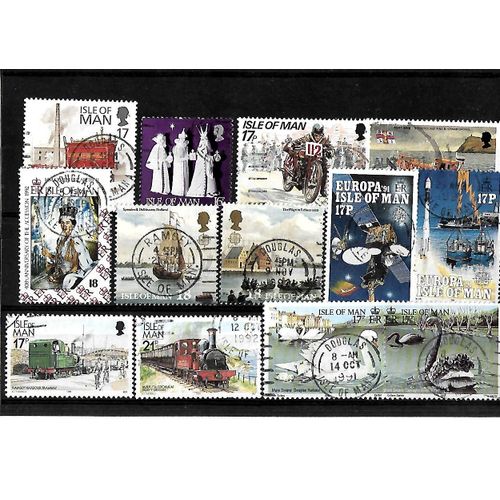 Isle De Man-Lot De 13 Timbres Oblitérés-Très Bon Etat