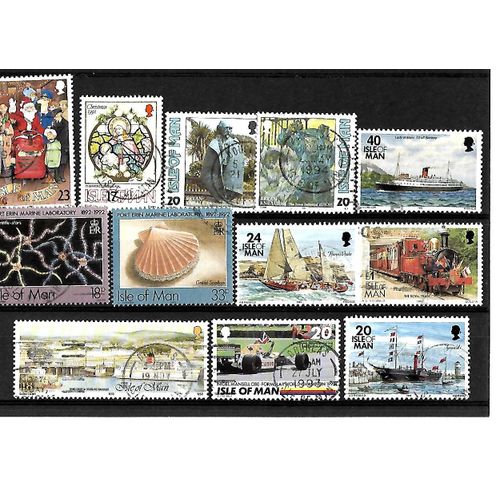 Isle De Man-Lot De 12 Timbres Oblitérés-Très Bon Etat