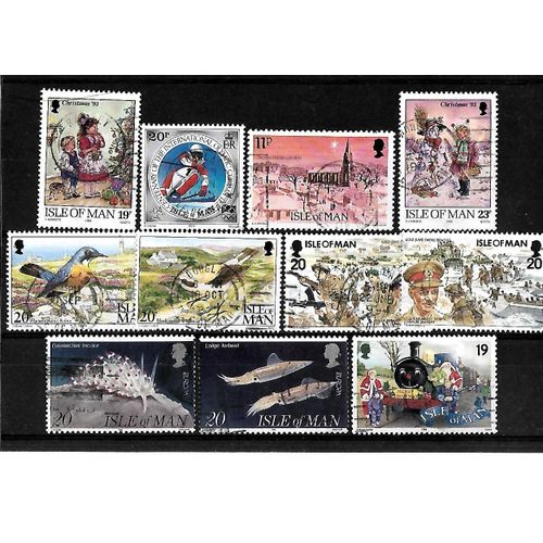 Isle De Man-Lot De 11 Timbres Oblitérés-Très Bon Etat