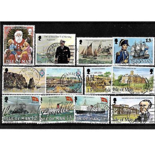 Isle De Man-Lot De 12timbres Oblitérés-Très Bon Etat