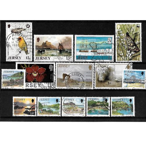 Jersey-Lot De 14 Timbres Oblitérés-Très Bon Etat