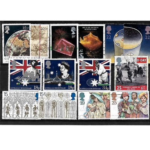 Grande-Bretagne -Lot De 14 Timbres Oblitérés-Très Bon Etat