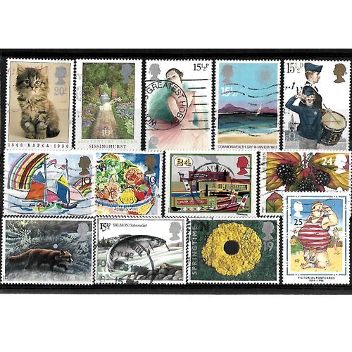 Grande-Bretagne -Lot De 13 Timbres Oblitérés-Très Bon Etat