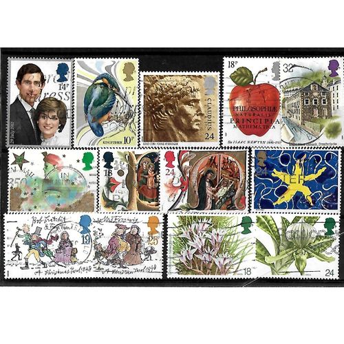 Grande-Bretagne -Lot De 13 Timbres Oblitérés-Très Bon Etat