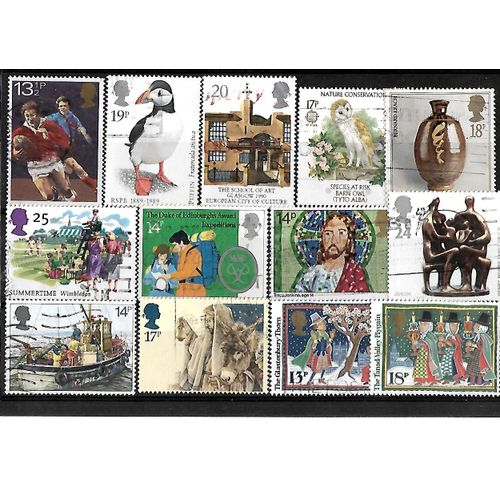Grande-Bretagne -Lot De 13 Timbres Oblitérés-Très Bon Etat
