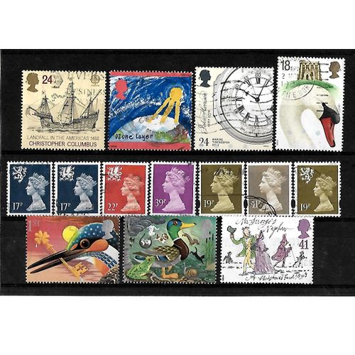 Grande-Bretagne -Lot De 14 Timbres Oblitérés-Très Bon Etat