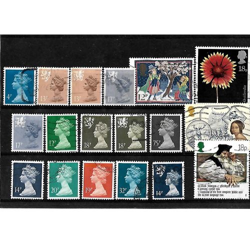 Grande-Bretagne -Lot De 18 Timbres Oblitérés-Très Bon Etat