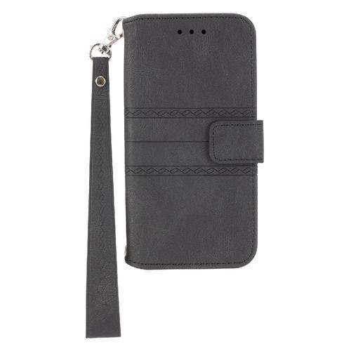 Tongez Étui Pour Xiaomi Redmi Note 10 Lite Protection Antichoc Bicelle Cuir Pu Étui Portefeuille Fermeture Magnétique - Noir