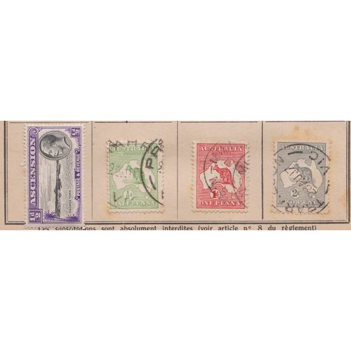 16 Timbres Australie . Antigua . Ascension . Stamps