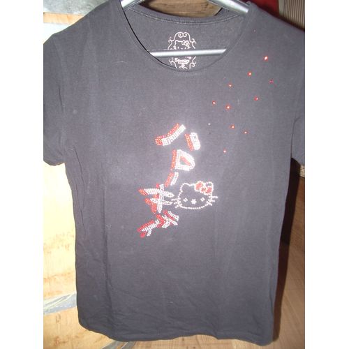 T-Shirt Noir Taille 14 Ans Hello Kitty