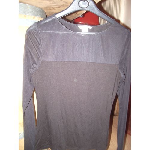 Haut Manches Longues Noir T.M H&m Transparent Haut Et Manches