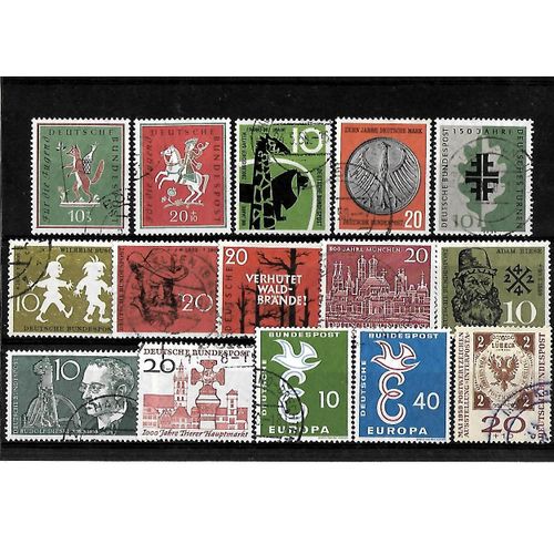 Allemagne- Rfa -Lot De 15 Timbres Oblitérés-Très Bon Etat