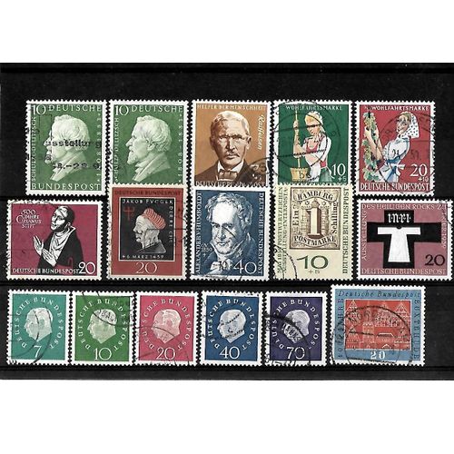 Allemagne- Rfa -Lot De 16 Timbres Oblitérés-Très Bon Etat