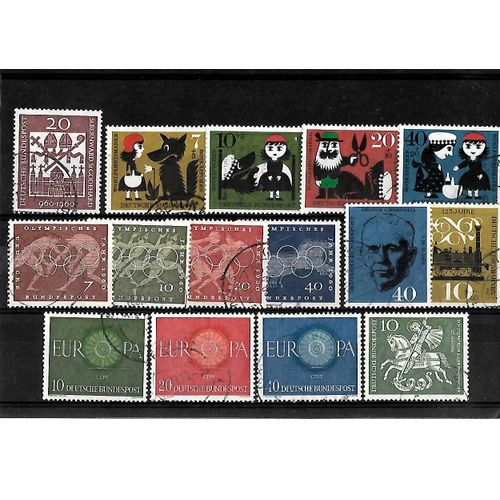 Allemagne- Rfa -Lot De 15 Timbres Oblitérés-Très Bon Etat