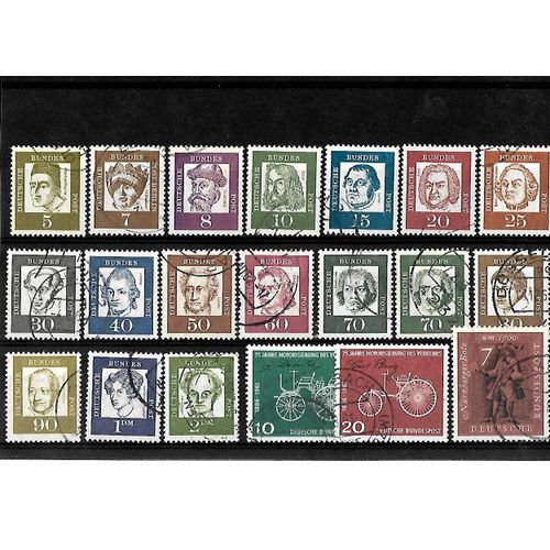 Allemagne- Rfa -Lot De 20 Timbres Oblitérés-Très Bon Etat
