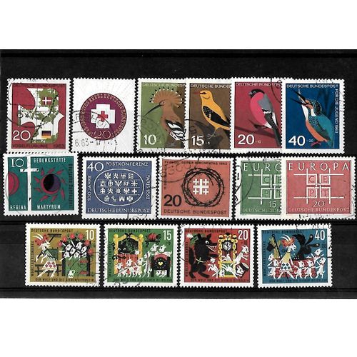 Allemagne- Rfa -Lot De 15 Timbres Oblitérés-Très Bon Etat