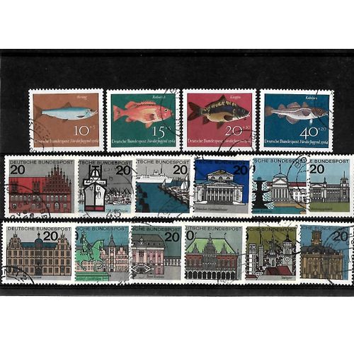 Allemagne- Rfa -Lot De 16 Timbres Oblitérés-Très Bon Etat