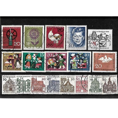 Allemagne- Rfa -Lot De 18 Timbres Oblitérés-Très Bon Etat
