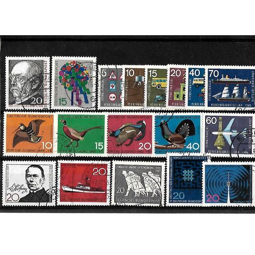 Allemagne- Rfa -Lot De 18 Timbres Oblitérés-Très Bon Etat