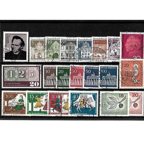 Allemagne- Rfa -Lot De 21 Timbres Oblitérés-Très Bon Etat