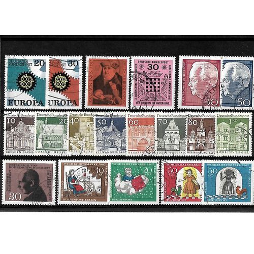 Allemagne- Rfa -Lot De 19 Timbres Oblitérés-Très Bon Etat