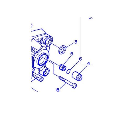 Yamaha 3nc-E5317-00-00 Entretoise Support Dt125r 89-90