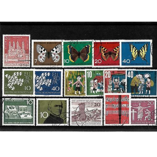 Allemagne- Rfa -Lot De 16 Timbres Oblitérés-Très Bon Etat