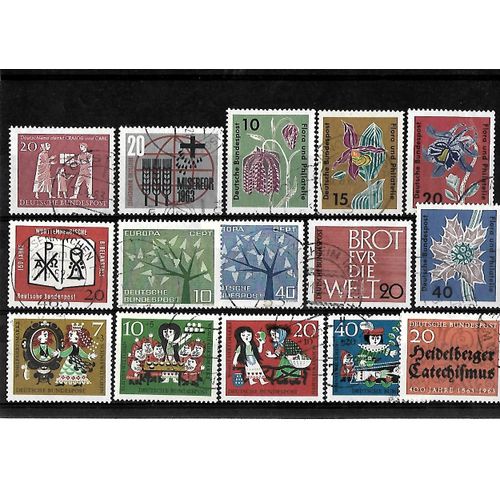 Allemagne- Rfa -Lot De 15 Timbres Oblitérés-Très Bon Etat