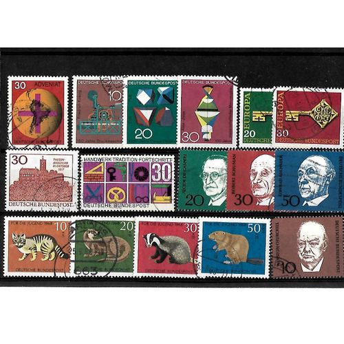 Allemagne- Rfa -Lot De 16 Timbres Oblitérés-Très Bon Etat