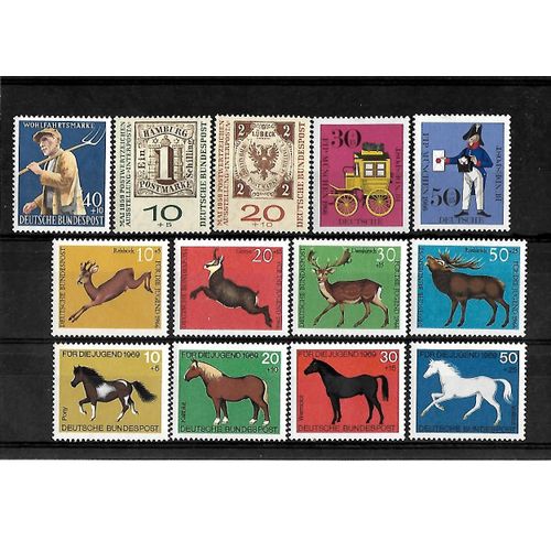 Allemagne- Rfa -Lot De 13 Timbres Neufs**-Gomme Intacte- 1 Er Choix