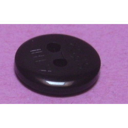 Bouton À 2 Trous - Résine Noir - A Thl Sport - Diamètre 17,8 Mm X Ep. 3,7 Mm