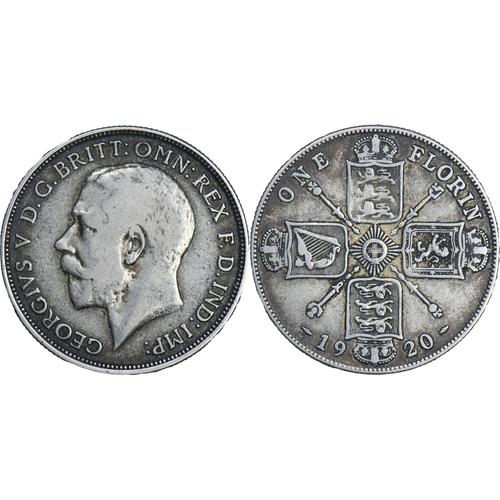 Uk - 1920 - 1 Florin - Geoge V - Argent 500‰ - 20-083