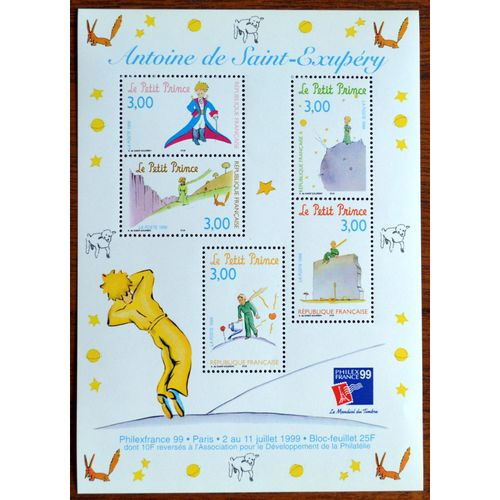 Bloc-Feuillet (Philexfrance 99 "Antoine De Saint-Exupéry".).1998.N° Y&t 20