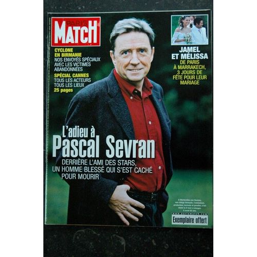 Paris Match N° 3078 14 Mai 2008 Pascal Sevran Cover + 10 P. Jamel &issa Theuriau Le Printemps De Bagdad