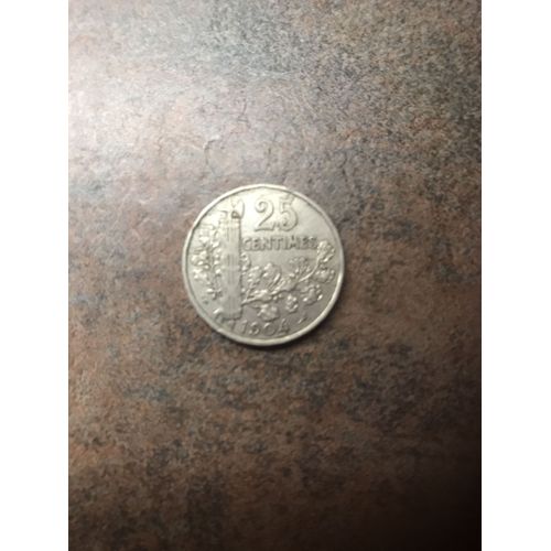 Piece De 25 Centimes 1904