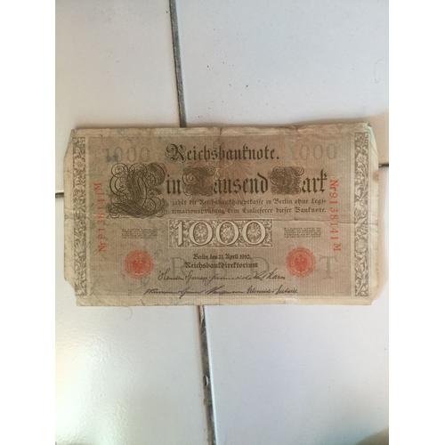 Billet Alllemand Reichsbanknote