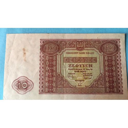 Billet Pologne 10 Zloty 1946