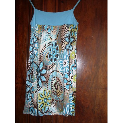 Tunique Tons Bleus Et Marron Taille 12 Ans