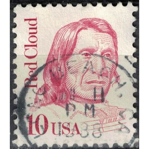 Etats Unis 1987 Oblitéré Used Indien Red Cloud Chef Des Amérindiens Sioux Oglalas Su