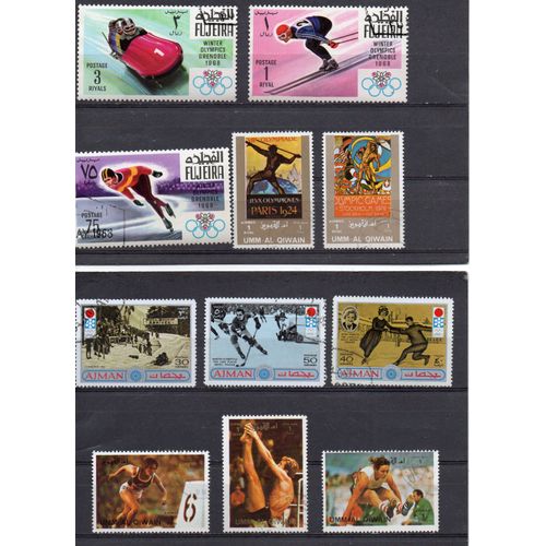 Emirats Arabes Unis (Divers )- Lot De 20 Timbres Oblitérés- Jeux Olympiques- Jeux