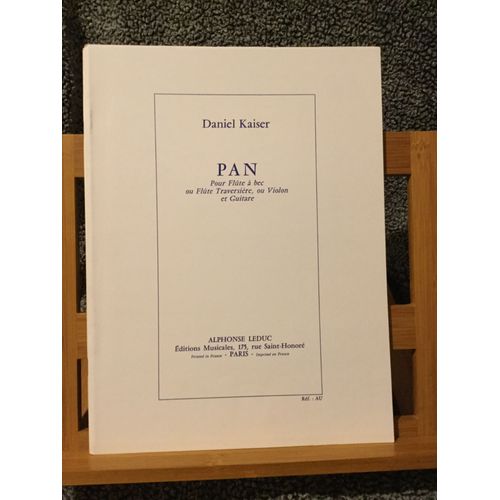 Daniel Kaiser Pan Partition Flûte A Bec / Violon Et Guitare Éditions Leduc