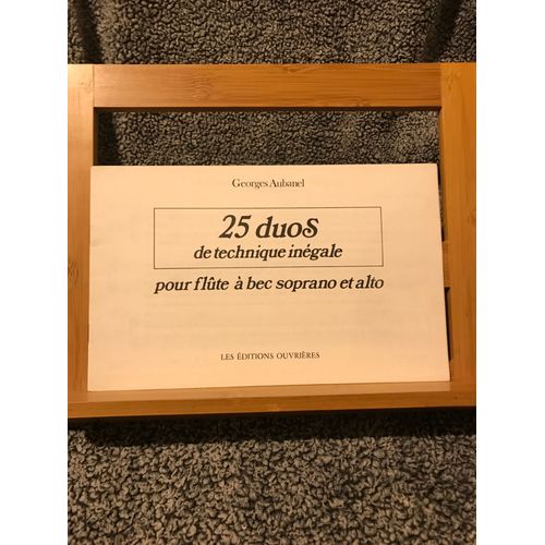 Georges Aubanel 25 Duos Technique Inégale Flutes A Bec Partition Ed. Ouvrières