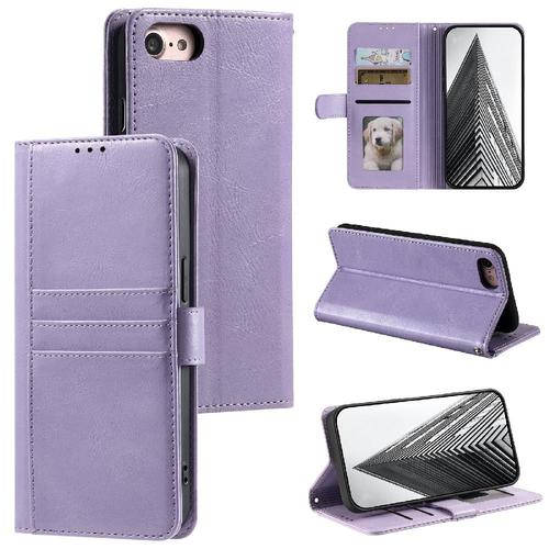 Flip Étui Pour Iphone 6 Plus/6s Plus Portefeuille Bicelle Cuir Pu 6 Fentes Pour Cartes - Violet