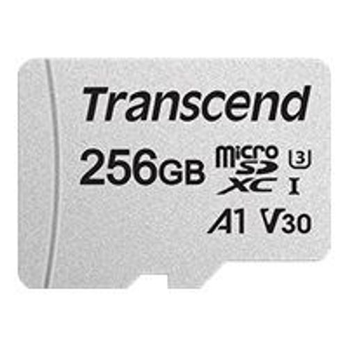 Transcend 300S - Carte mémoire flash (adaptateur inclus(e)) - 256 Go - A1 / Video Class V30 / UHS-I U3 / Class10 - microSDXC