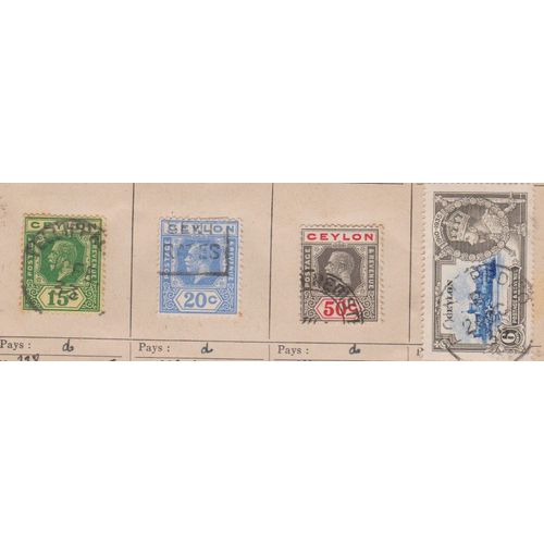 16 Timbres De Ceylan Ou Sri Lanka . Ceylon Stamps
