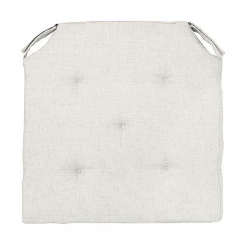 Dessus De Chaise Lin 40x40x4 Cm Linen Blanc, Par Soleil D'ocre