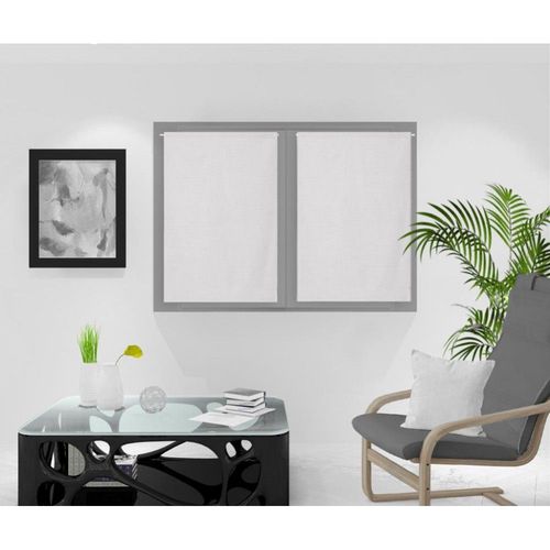 Paire De Brise Bise Lin 60x90 Cm Linen Blanc, Par Soleil D'ocre